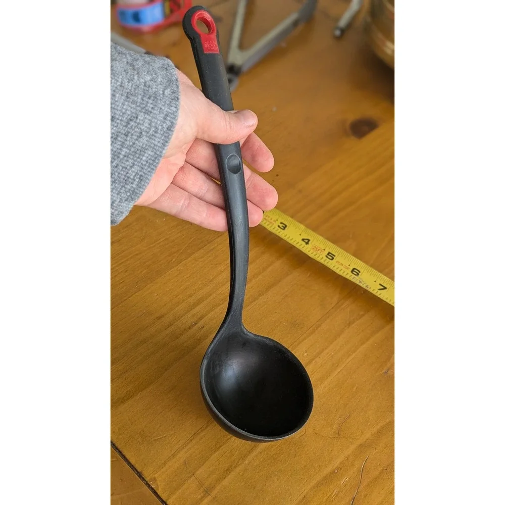GoodCook Black Nylon Soup Ladle‎ Red Hanging Loop Non-Stick Safe 11.5 Inch